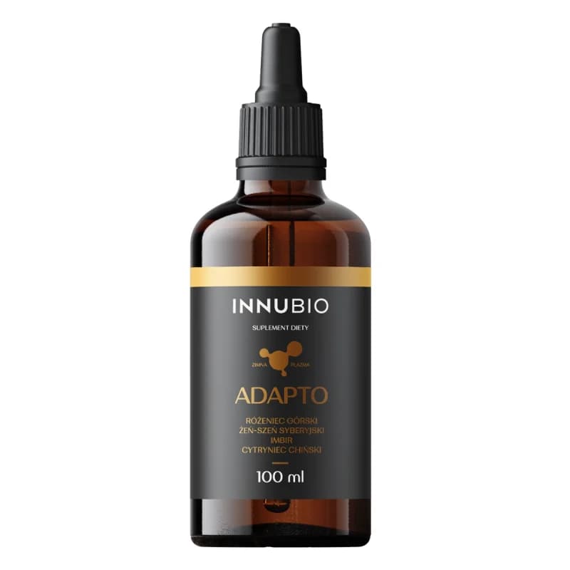 INNUBIO Adapto adaptogeny zioła różeniec żeń-szeń imbir cytryniec 100 ml